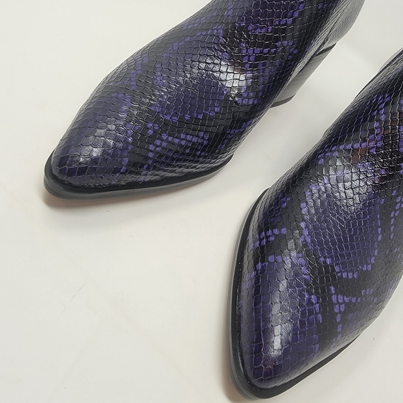 FRANCO SARTO Darona western boot purple snakeskin violet women's size 7.5 - Picture 10 of 14